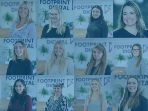 Montage of female Footprint employee headshots