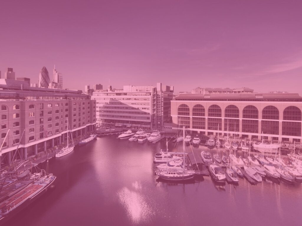 Pink st katharine Docks london